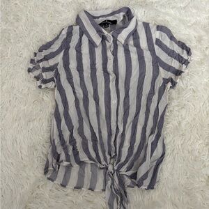Lulus Navy and White Striped Top
